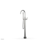Phylrich - Floor Mounted Tub Filler Lever Hdl W/Handshwr-Tall - Satin chrome