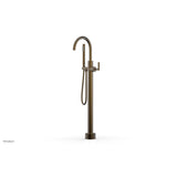 Phylrich - Floor Mounted Tub Filler Lever Hdl W/Handshwr-Tall - Old English Bronze