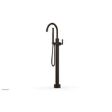 Phylrich - Floor Mounted Tub Filler Lever Hdl W/Handshwr-Tall - Antique Bronze
