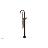 Phylrich - Floor Mounted Tub Filler Lever Hdl W/Handshwr-Tall - Weathered Copper