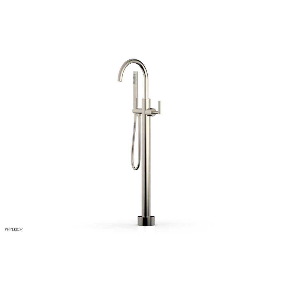 Phylrich - Floor Mounted Tub Filler Lever Hdl W/Handshwr-Tall - Polished Nickel