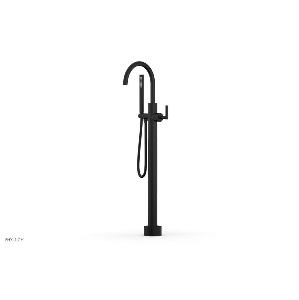 Phylrich - Floor Mounted Tub Filler Lever Hdl W/Handshwr-Tall - Matte Black