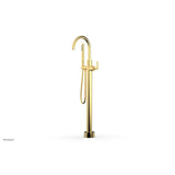 Phylrich - Floor Mounted Tub Filler Lever Hdl W/Handshwr-Tall - Polished Gold