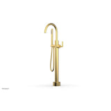 Phylrich - Floor Mounted Tub Filler Lever Hdl W/Handshwr-Short - Burnished Gold