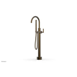 Phylrich - Floor Mounted Tub Filler Lever Hdl W/Handshwr-Short - Old English Bronze