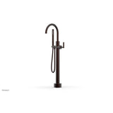 Phylrich - Floor Mounted Tub Filler Lever Hdl W/Handshwr-Short - Weathered Copper