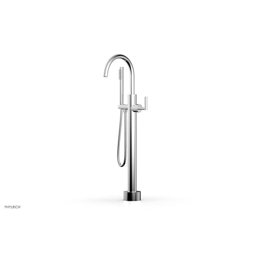 Phylrich - Floor Mounted Tub Filler Lever Hdl W/Handshwr-Short - Polished Chrome