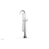 Phylrich - Floor Mounted Tub Filler Lever Hdl W/Handshwr-Short - Polished Chrome