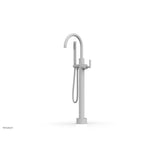 Phylrich - Floor Mounted Tub Filler Lever Hdl W/Handshwr-Short - Satin White
