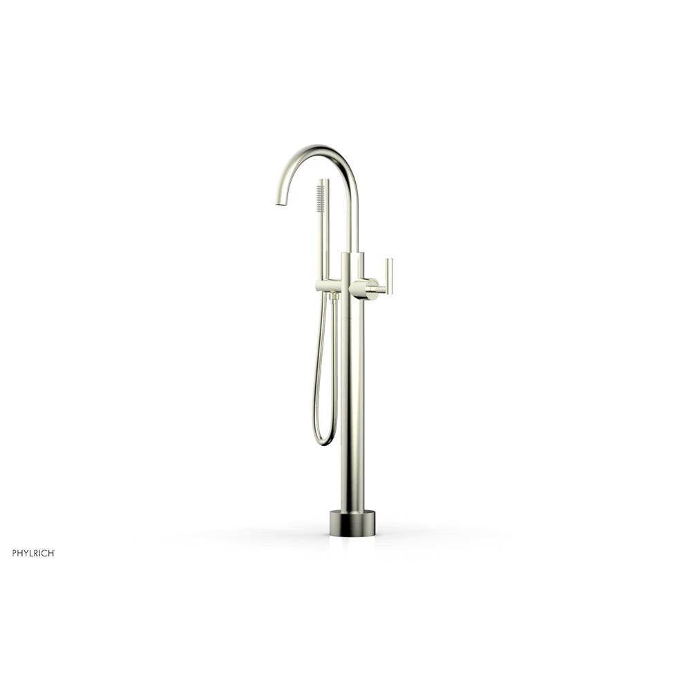 Phylrich - Floor Mounted Tub Filler Lever Hdl W/Handshwr-Short - Satin Nickel