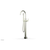 Phylrich - Floor Mounted Tub Filler Lever Hdl W/Handshwr-Short - Satin Nickel