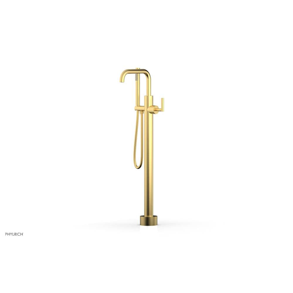 Phylrich - Floor Mounted Tub Filler Lever Hdl W/Handshwr-Tall - Burnished Gold