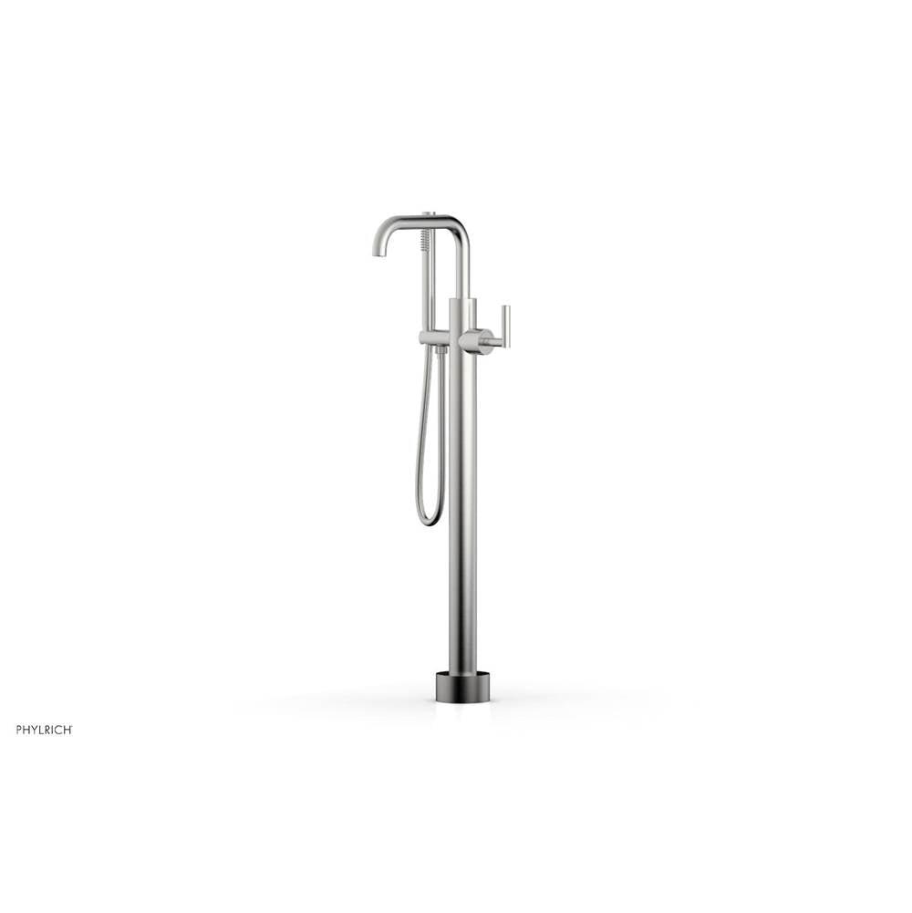 Phylrich - Floor Mounted Tub Filler Lever Hdl W/Handshwr-Tall - Satin chrome