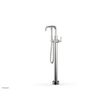Phylrich - Floor Mounted Tub Filler Lever Hdl W/Handshwr-Tall - Satin chrome