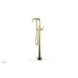 Phylrich - Floor Mounted Tub Filler Lever Hdl W/Handshwr-Tall - Polished Brass Uncoated