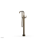 Phylrich - Floor Mounted Tub Filler Lever Hdl W/Handshwr-Tall - Old English Bronze