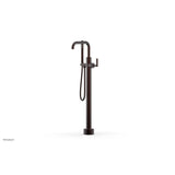 Phylrich - Floor Mounted Tub Filler Lever Hdl W/Handshwr-Tall - Weathered Copper
