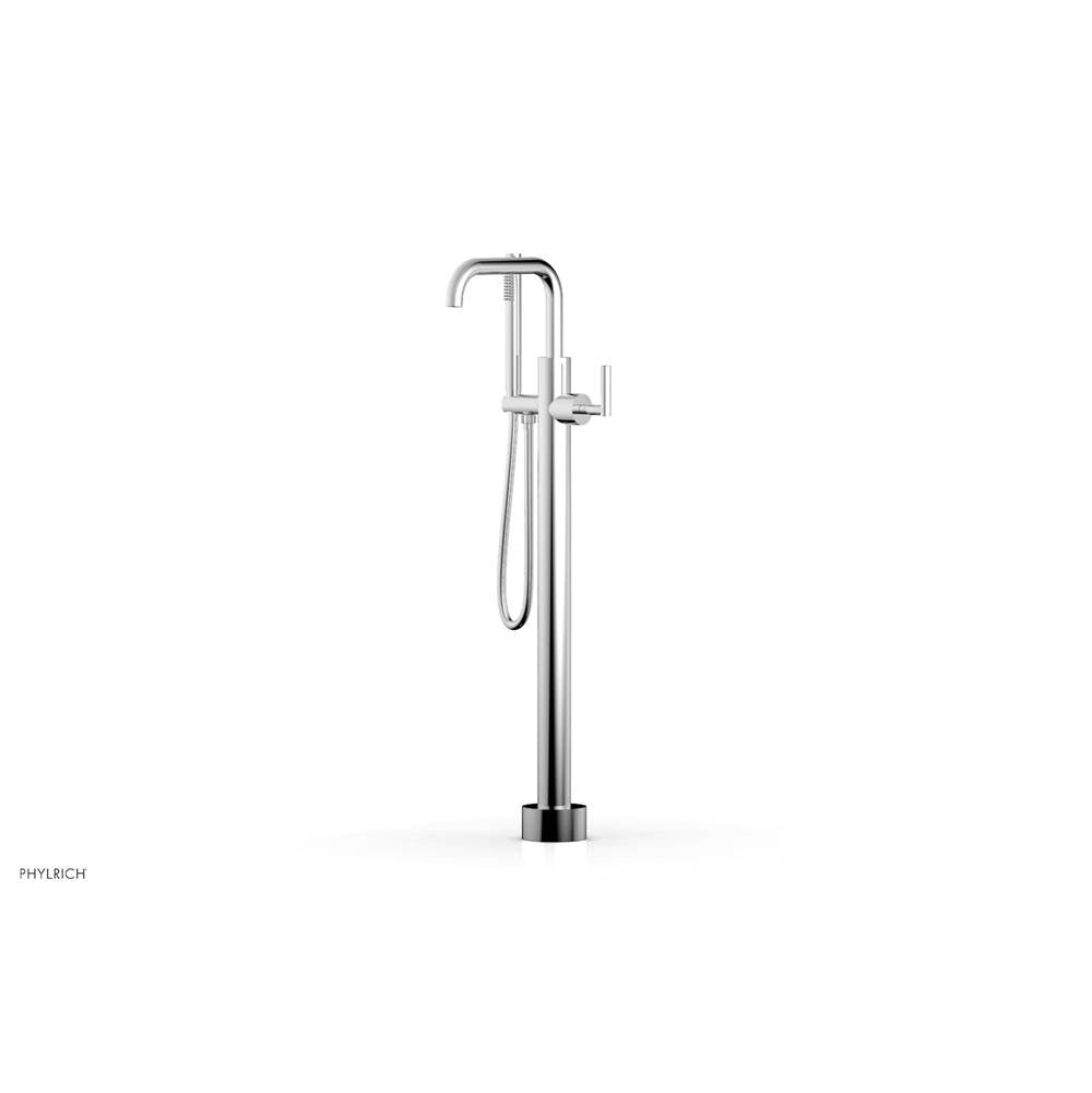 Phylrich - Floor Mounted Tub Filler Lever Hdl W/Handshwr-Tall - Satin White