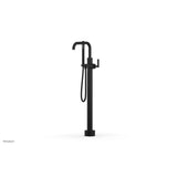 Phylrich - Floor Mounted Tub Filler Lever Hdl W/Handshwr-Tall - Matte Black