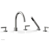 Phylrich - Deck Tub Set W H/Shwr Lever Handle - Satin chrome
