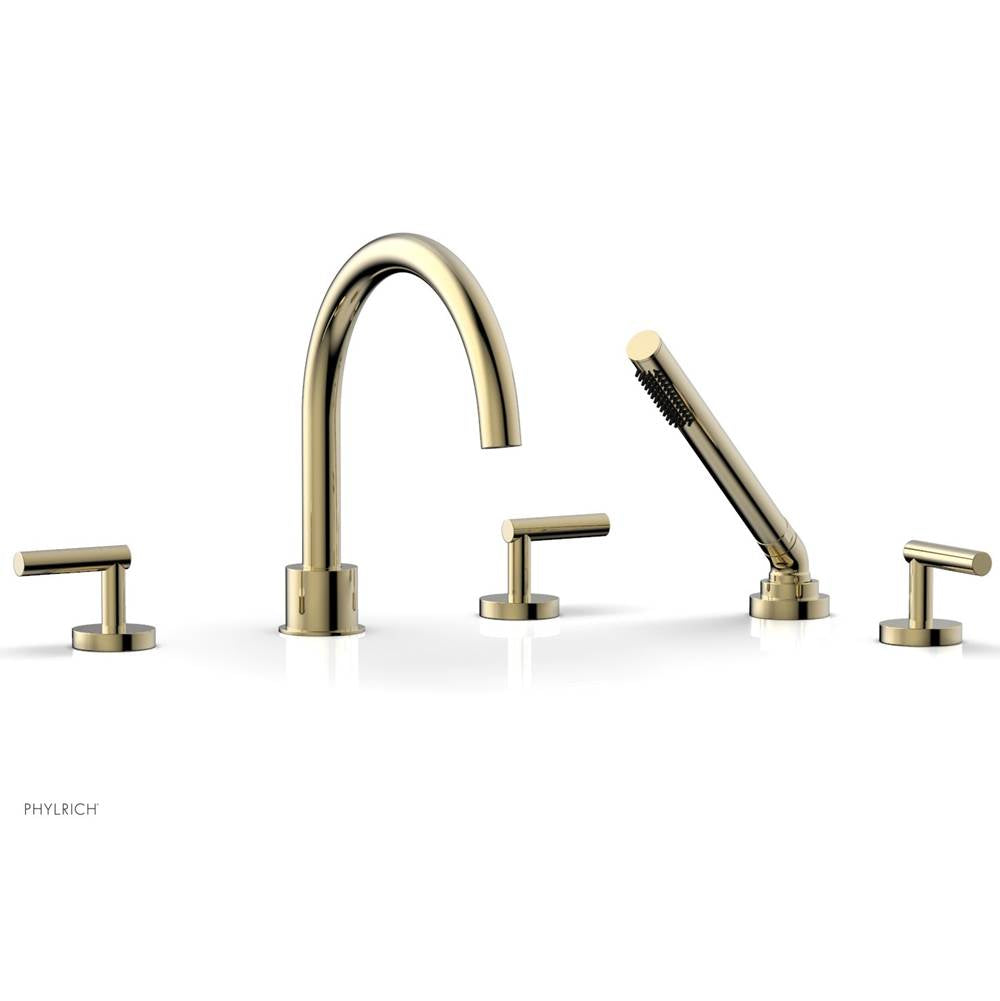 Phylrich - Deck Tub Set W H/Shwr Lever Handle - Polished Brass Uncoated