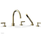 Phylrich - Deck Tub Set W H/Shwr Lever Handle - Polished Brass Uncoated