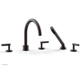 Phylrich - Deck Tub Set W H/Shwr Lever Handle - Weathered Copper