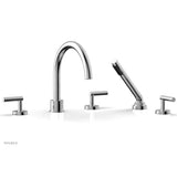 Phylrich - Deck Tub Set W H/Shwr Lever Handle - Polished Chrome