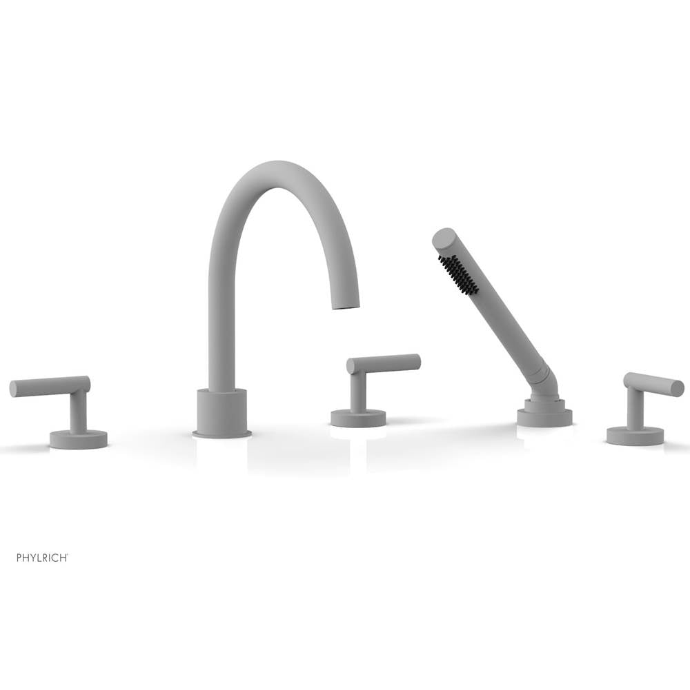 Phylrich - Deck Tub Set W H/Shwr Lever Handle - Satin White