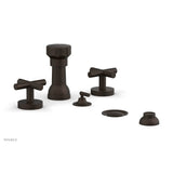 Phylrich - Four Hole Bidet Set Cross Handle - Antique Bronze