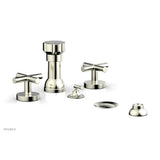 Phylrich - Four Hole Bidet Set Cross Handle - Satin Nickel