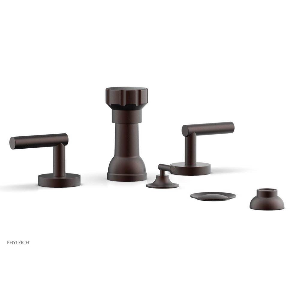 Phylrich - Four Hole Bidet Set Lever Handle - Weathered Copper