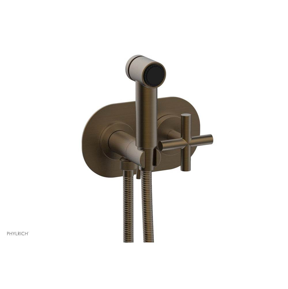 Phylrich - TRANSITION - Wall Mounted Bidet, Cross Handle 120-64 - Old English Brass