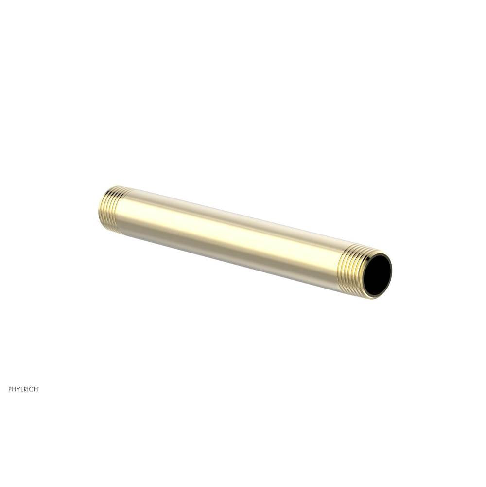 Phylrich - Polished Brass Uncoated (Living Finish) 6'' Straight Shower Arm