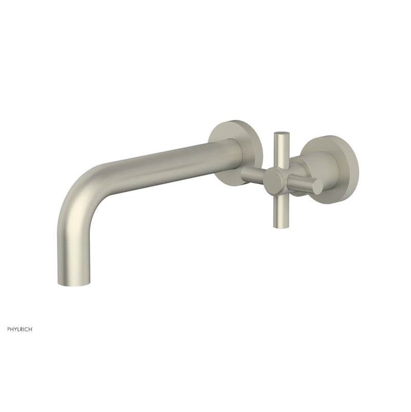 Phylrich - Basic Single Handle Wall Lavatory Set - Cross Handle - Burnished Nickel