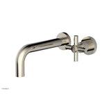 Phylrich - Basic Single Handle Wall Lavatory Set - Cross Handle - Polished Nickel