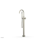 Phylrich - Floor Mounted Tub Filler Cross Blade W/Handshwr-Tall - Burnished Nickel