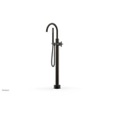 Phylrich - Floor Mounted Tub Filler Cross Blade W/Handshwr-Tall - Oil Rubbed Bronze