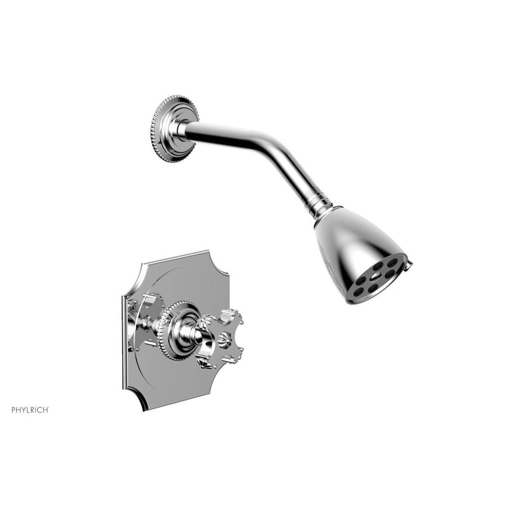 Phylrich - MARVELLE Pressure Balance Shower Set - Cross Handle 162-21 - Satin Brass