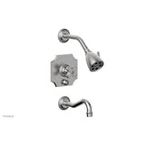 Phylrich - MARVELLE Pressure Balance Tub and Shower Set - Cross Handle 162-26 - Satin chrome