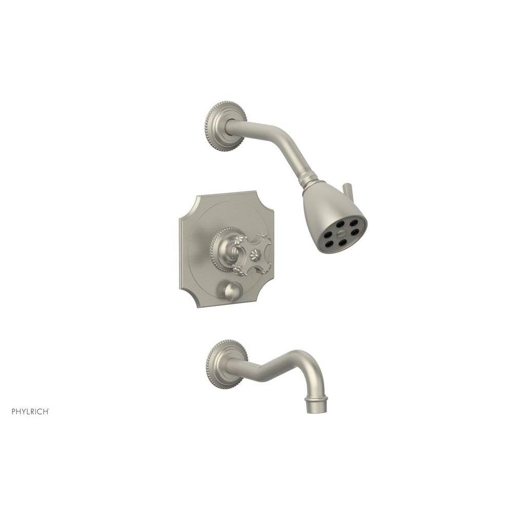 Phylrich - MARVELLE Pressure Balance Tub and Shower Set - Cross Handle 162-26 - Burnished Nickel