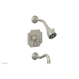 Phylrich - MARVELLE Pressure Balance Tub and Shower Set - Cross Handle 162-26 - Burnished Nickel