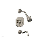 Phylrich - MARVELLE Pressure Balance Tub and Shower Set - Cross Handle 162-26 - Matte Black
