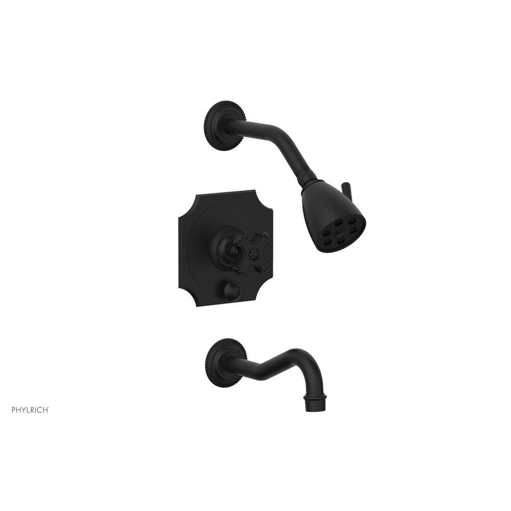 Phylrich - MARVELLE Pressure Balance Tub and Shower Set - Cross Handle 162-26 - Satin Nickel