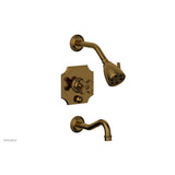 Phylrich - MARVELLE Pressure Balance Tub and Shower Set - Cross Handle 162-26 - Polished Gold
