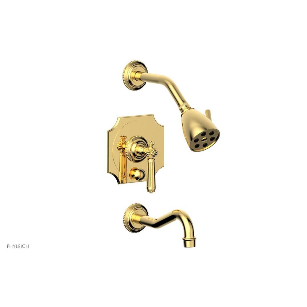 Phylrich - MARVELLE Pressure Balance Tub and Shower Set - Lever Handle 162-27 - Polished Gold