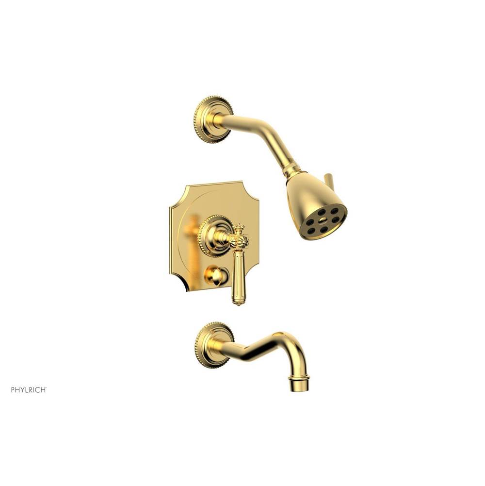 Phylrich - MARVELLE Pressure Balance Tub and Shower Set - Lever Handle 162-27 - Satin Gold