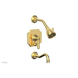 Phylrich - MARVELLE Pressure Balance Tub and Shower Set - Lever Handle 162-27 - Satin Gold