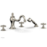 Phylrich - MARVELLE Deck Tub Set with Hand Shower - Cross Handles 162-48 - Matte Black