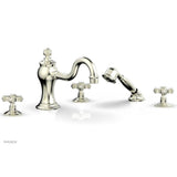 Phylrich - MARVELLE Deck Tub Set with Hand Shower - Cross Handles 162-48 - Polished Brass